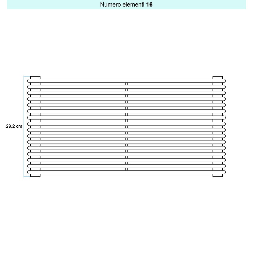 Immagine di Irsap ARPA 12 ORIZZONTALE Radiatore 16 elementi L.75 P.4 H.29,2 cm, colore bianco standard finitura lucido Cod.01 A1207501601IR01H01