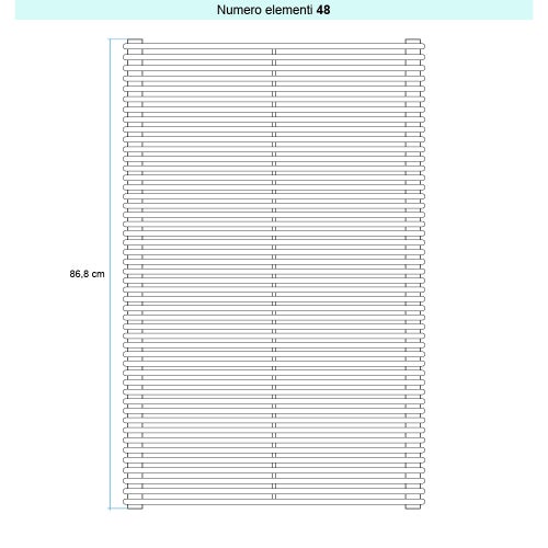 Immagine di Irsap ARPA 12 ORIZZONTALE Radiatore 48 elementi L.65 P.4 H.86,8 cm, colore bianco standard finitura lucido Cod.01 A1206504801IR01H01
