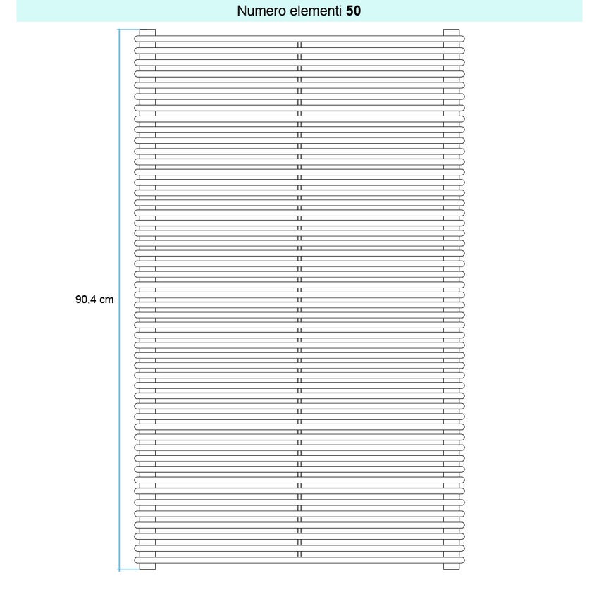 Immagine di Irsap ARPA 12 ORIZZONTALE Radiatore 50 elementi L.55 P.4 H.90,4 cm, colore bianco standard finitura lucido Cod.01 A1205505001IR01H01