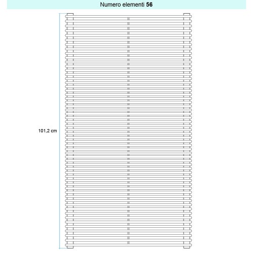Immagine di Irsap ARPA 12 ORIZZONTALE Radiatore 56 elementi L.92 P.4 H.101,2 cm, colore bianco standard finitura lucido Cod.01 A1209205601IR01H01