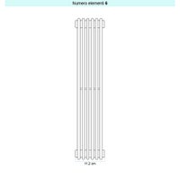 Immagine di Irsap ARPA 12 VERTICALE Radiatore 6 elementi L.11,2 P.4 H.52 cm, colore bianco standard finitura lucido Cod.01 A1205200601IR01A01