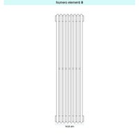 Immagine di Irsap ARPA 12 VERTICALE Radiatore 8 elementi L.14,8 P.4 H.152 cm, colore bianco edelweiss finitura lucido Cod.34 A1215200834IR01A01