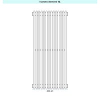 Immagine di Irsap ARPA 12 VERTICALE Radiatore 14 elementi L.25,6 P.4 H.202 cm, colore bianco standard finitura lucido Cod.01 A1220201401IR01A01