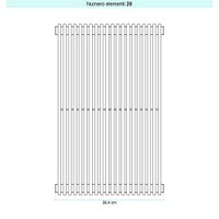 Immagine di Irsap ARPA 12 VERTICALE Radiatore 20 elementi L.36,4 P.4 H.152 cm, colore bianco edelweiss finitura lucido Cod.34 A1215202034IR01A01