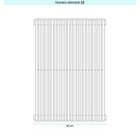 Immagine di Irsap ARPA 12 VERTICALE Radiatore 22 elementi L.40 P.4 H.182 cm, colore bruno tabacco finitura ruvido Cod.1B A121820221BIR01A01