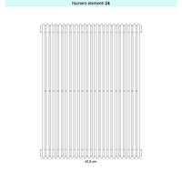 Immagine di Irsap ARPA 12 VERTICALE Radiatore 24 elementi L.43,6 P.4 H.182 cm, colore quartz 2 finitura ruvido Cod.2C A121820242CIR01A01