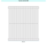 Immagine di Irsap ARPA 12 VERTICALE Radiatore 28 elementi L.50,8 P.4 H.202 cm, colore avorio ral 1013 finitura lucido Cod.02 A1220202802IR01A01