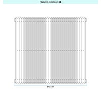 Immagine di Irsap ARPA 12 VERTICALE Radiatore 34 elementi L.61,6 P.4 H.202 cm, colore bianco standard finitura lucido Cod.01 A1220203401IR01A01