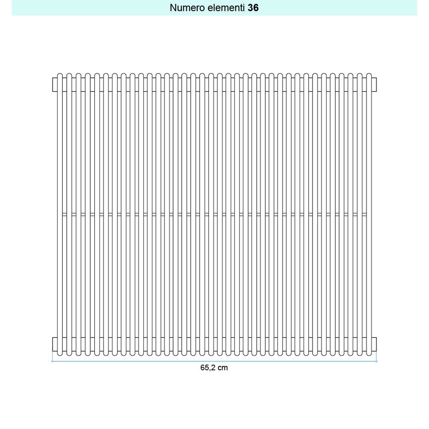 Immagine di Irsap ARPA 12 VERTICALE Radiatore 36 elementi L.65,2 P.4 H.85 cm, colore bianco standard finitura lucido Cod.01 A1208503601IR01A01