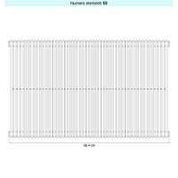 Immagine di Irsap ARPA 12 VERTICALE Radiatore 50 elementi L.90,4 P.4 H.152 cm, colore ghiaccio finitura opaco Cod.3P A121520503PIR01A01