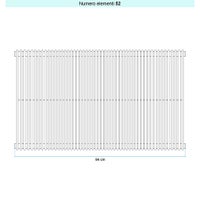 Immagine di Irsap ARPA 12 VERTICALE Radiatore 52 elementi L.94 P.4 H.182 cm, colore bianco standard finitura lucido Cod.01 A1218205201IR01A01