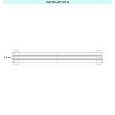 Immagine di Irsap ARPA 12_2 ORIZZONTALE Radiatore 4 elementi L.92 P.5 H.7,6 cm, colore bianco standard finitura lucido Cod.01 A2209200401IR01H01