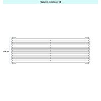 Immagine di Irsap ARPA 12_2 ORIZZONTALE Radiatore 10 elementi L.75 P.5 H.18,4 cm, colore bianco standard finitura lucido Cod.01 A2207501001IR01H01