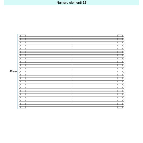 Immagine di Irsap ARPA 12_2 ORIZZONTALE Radiatore 22 elementi L.52 P.5 H.40 cm, colore bianco standard finitura lucido Cod.01 A2205202201IR01H01