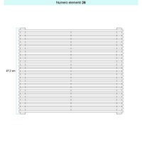 Immagine di Irsap ARPA 12_2 ORIZZONTALE Radiatore 26 elementi L.182 P.5 H.47,2 cm, colore bianco edelweiss finitura lucido Cod.34 A2218202634IR01H01