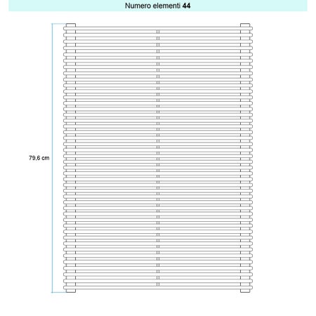 Immagine di Irsap ARPA 12_2 ORIZZONTALE Radiatore 44 elementi L.92 P.5 H.79,6 cm, colore bianco standard finitura lucido Cod.01 A2209204401IR01H01