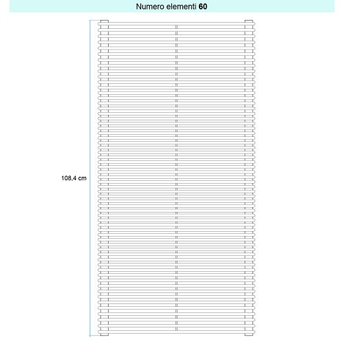 Immagine di Irsap ARPA 12_2 ORIZZONTALE Radiatore 60 elementi L.202 P.5 H.108,4 cm, colore nero satinato finitura ruvido Cod.30 A2220206030IR01H01