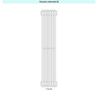 Immagine di Irsap ARPA 12_2 VERTICALE Radiatore 6 elementi L.11,2 P.5 H.182 cm, colore bianco edelweiss finitura lucido Cod.34 A2218200634IR01A01