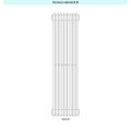 Immagine di Irsap ARPA 12_2 VERTICALE Radiatore 8 elementi L.14,8 P.5 H.222 cm, colore bianco standard finitura lucido Cod.01 A2222200801IR01A01