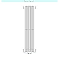 Immagine di Irsap ARPA 12_2 VERTICALE Radiatore 8 elementi L.14,8 P.5 H.202 cm, colore nero satinato finitura ruvido Cod.30 A2220200830IR01A01