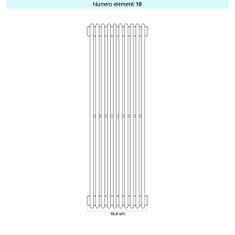 Immagine di Irsap ARPA 12_2 VERTICALE Radiatore 10 elementi L.18,4 P.5 H.52 cm, colore bianco standard finitura lucido Cod.01 A2205201001IR01A01