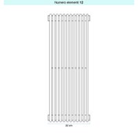 Immagine di Irsap ARPA 12_2 VERTICALE Radiatore 12 elementi L.22 P.5 H.152 cm, colore quartz 2 finitura ruvido Cod.2C A221520122CIR01A01
