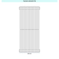 Immagine di Irsap ARPA 12_2 VERTICALE Radiatore 14 elementi L.25,6 P.5 H.122 cm, colore bianco standard finitura lucido Cod.01 A2212201401IR01A01