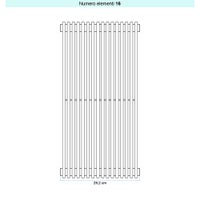 Immagine di Irsap ARPA 12_2 VERTICALE Radiatore 16 elementi L.29,2 P.5 H.152 cm, colore sablè finitura ruvido Cod.Y4 A22152016Y4IR01A01