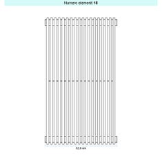 Immagine di Irsap ARPA 12_2 VERTICALE Radiatore 18 elementi L.32,8 P.5 H.52 cm, colore bianco standard finitura lucido Cod.01 A2205201801IR01A02