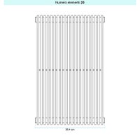 Immagine di Irsap ARPA 12_2 VERTICALE Radiatore 20 elementi L.36,4 P.5 H.222 cm, colore bianco edelweiss finitura lucido Cod.34 A2222202034IR01A01