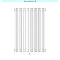Immagine di Irsap ARPA 12_2 VERTICALE Radiatore 22 elementi L.40 P.5 H.202 cm, colore grigio medio finitura ruvido Cod.4D A222020224DIR01A01
