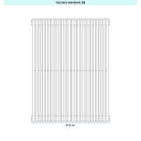 Immagine di Irsap ARPA 12_2 VERTICALE Radiatore 24 elementi L.43,6 P.5 H.252 cm, colore bianco finitura opaco Cod.J8 A22252024J8IR01A01