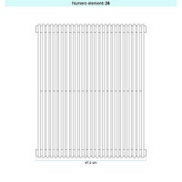 Immagine di Irsap ARPA 12_2 VERTICALE Radiatore 26 elementi L.47,2 P.5 H.152 cm, colore sablè finitura ruvido Cod.Y4 A22152026Y4IR01A01