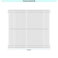 Immagine di Irsap ARPA 12_2 VERTICALE Radiatore 34 elementi L.61,6 P.5 H.122 cm, colore bianco standard finitura lucido Cod.01 A2212203401IR01A01