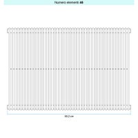 Immagine di Irsap ARPA 12_2 VERTICALE Radiatore 46 elementi L.83,2 P.5 H.202 cm, colore bianco standard finitura lucido Cod.01 A2220204601IR01A01