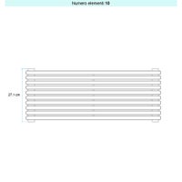 Immagine di Irsap ARPA 18 ORIZZONTALE Radiatore 10 elementi L.122 P.4,6 H.27,1 cm, colore sablè finitura ruvido Cod.Y4 A18122010Y4IR01H01