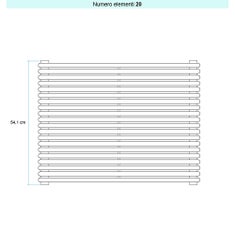 Immagine di Irsap ARPA 18 ORIZZONTALE Radiatore 20 elementi L.122 P.4,6 H.54,1 cm, colore bianco standard finitura lucido Cod.01 A1812202001IR01H01