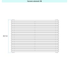 Immagine di Irsap ARPA 18_2 ORIZZONTALE Radiatore 18 elementi L.87 P.6,2 H.48,7 cm, colore bianco standard finitura lucido Cod.01 A2808701801IR01H01