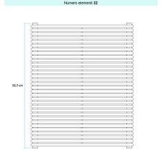 Immagine di Irsap ARPA 18_2 ORIZZONTALE Radiatore 32 elementi L.65 P.6,2 H.86,5 cm, colore bianco standard finitura lucido Cod.01 A2806503201IR01H01