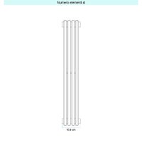 Immagine di Irsap ARPA 18 VERTICALE Radiatore 4 elementi L.10,9 P.4,6 H.152 cm, colore bianco finitura opaco Cod.J8 A18152004J8IR01A01