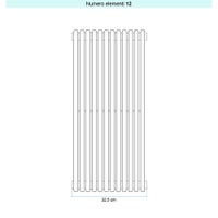 Immagine di Irsap ARPA 18 VERTICALE Radiatore 12 elementi L.32,5 P.4,6 H.92 cm, colore ghiaccio finitura opaco Cod.3P A180920123PIR01A01