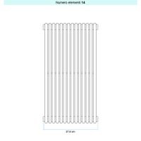 Immagine di Irsap ARPA 18 VERTICALE Radiatore 14 elementi L.37,9 P.4,6 H.202 cm, colore sablè finitura ruvido Cod.Y4 A18202014Y4IR01A01