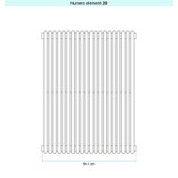 Immagine di Irsap ARPA 18 VERTICALE Radiatore 20 elementi L.54,1 P.4,6 H.182 cm, colore arancio ral 2004 finitura lucido  Cod.17 A1818202017IR01A01