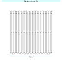 Immagine di Irsap ARPA 18 VERTICALE Radiatore 26 elementi L.70,3 P.4,6 H.202 cm, colore bruno tabacco finitura ruvido Cod.1B A182020261BIR01A01