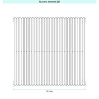 Immagine di Irsap ARPA 18 VERTICALE Radiatore 28 elementi L.75,7 P.4,6 H.252 cm, colore bianco standard finitura lucido Cod.01 A1825202801IR01A01