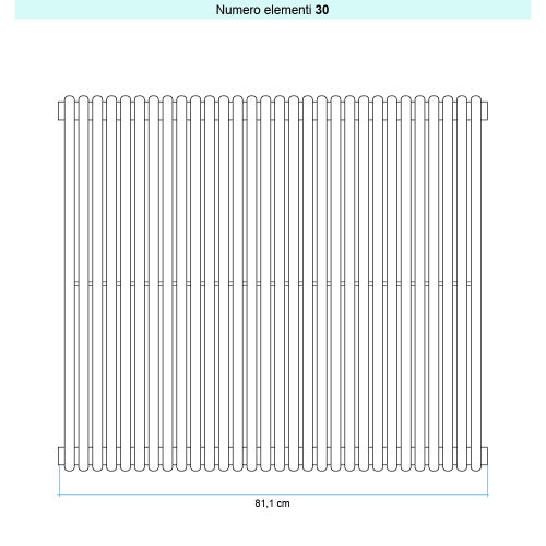 Immagine di Irsap ARPA 18 VERTICALE Radiatore 30 elementi L.81,1 P.4,6 H.182 cm, colore rame martellato finitura ruvido Cod.J4 A18182030J4IR01A01