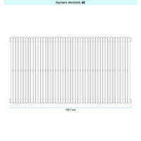 Immagine di Irsap ARPA 18 VERTICALE Radiatore 48 elementi L.129,7 P.4,6 H.252 cm, colore bianco standard finitura lucido Cod.01 A1825204801IR01A01