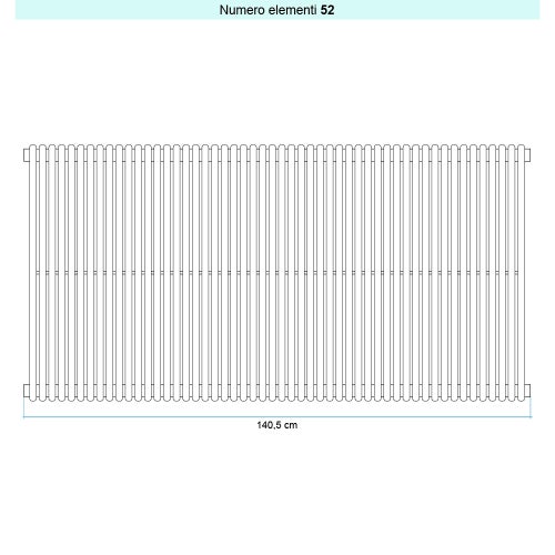 Immagine di Irsap ARPA 18 VERTICALE Radiatore 52 elementi L.140,5 P.4,6 H.92 cm, colore bianco standard finitura lucido Cod.01 A1809205201IR01A01