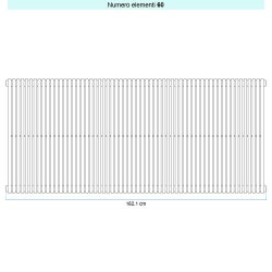 Immagine di Irsap ARPA 18 VERTICALE Radiatore 60 elementi L.162,1 P.4,6 H.70 cm, colore bianco standard finitura lucido Cod.01 A1807006001IR01A01