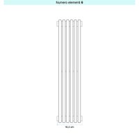 Immagine di Irsap ARPA 18_2 VERTICALE Radiatore 6 elementi L.16,3 P.6,2 H.122 cm, colore bianco finitura opaco Cod.J8 A28122006J8IR01A01